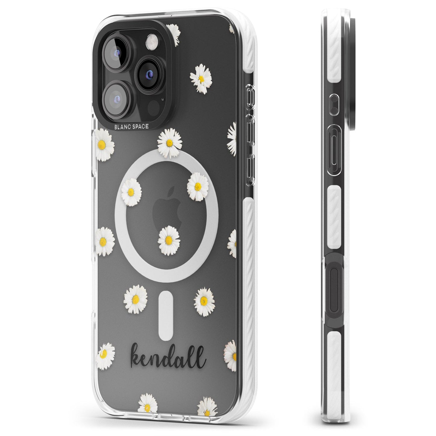 Personalised White Daisies & Cursive