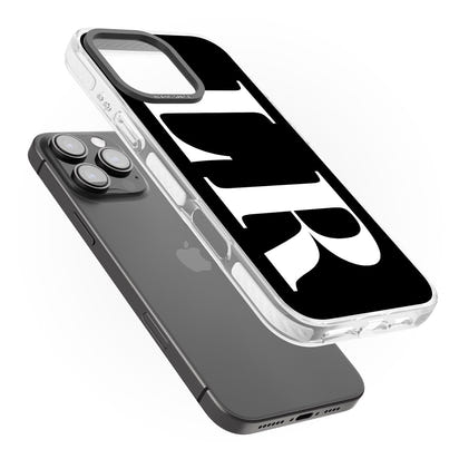 Lettres blanches et noires personnalisées