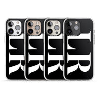 Lettres blanches et noires personnalisées