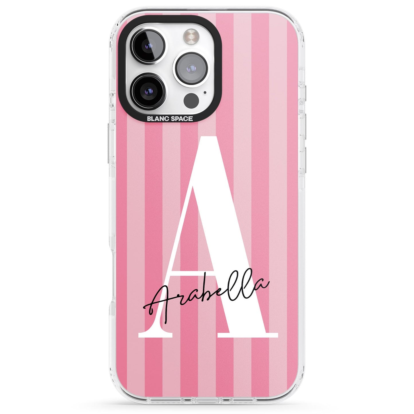 Personalised Pink Stripes Initial