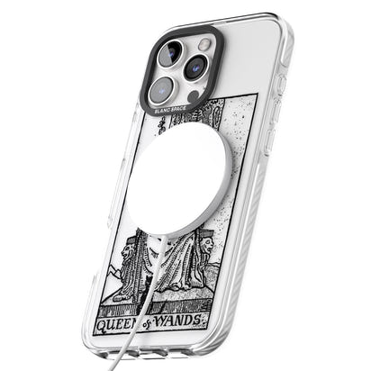 Personalisierte Tarotkarte „Königin der Stäbe“ (transparent)