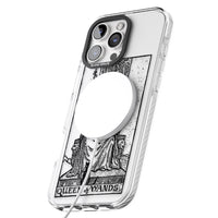 Personalisierte Tarotkarte „Königin der Stäbe“ (transparent)