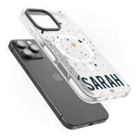 Personalised Terrazzo Blue, Pink, Brown