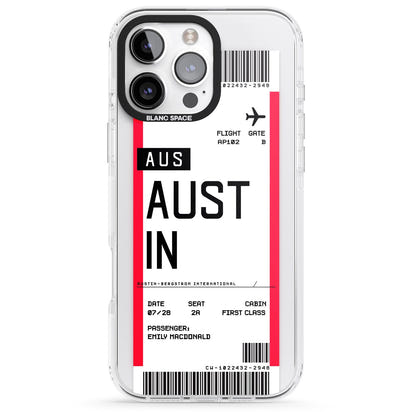 Personalised Austin Boarding Pass