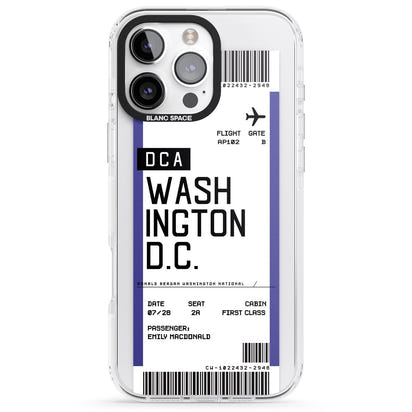 Personalised Washington D.C. Boarding Pass