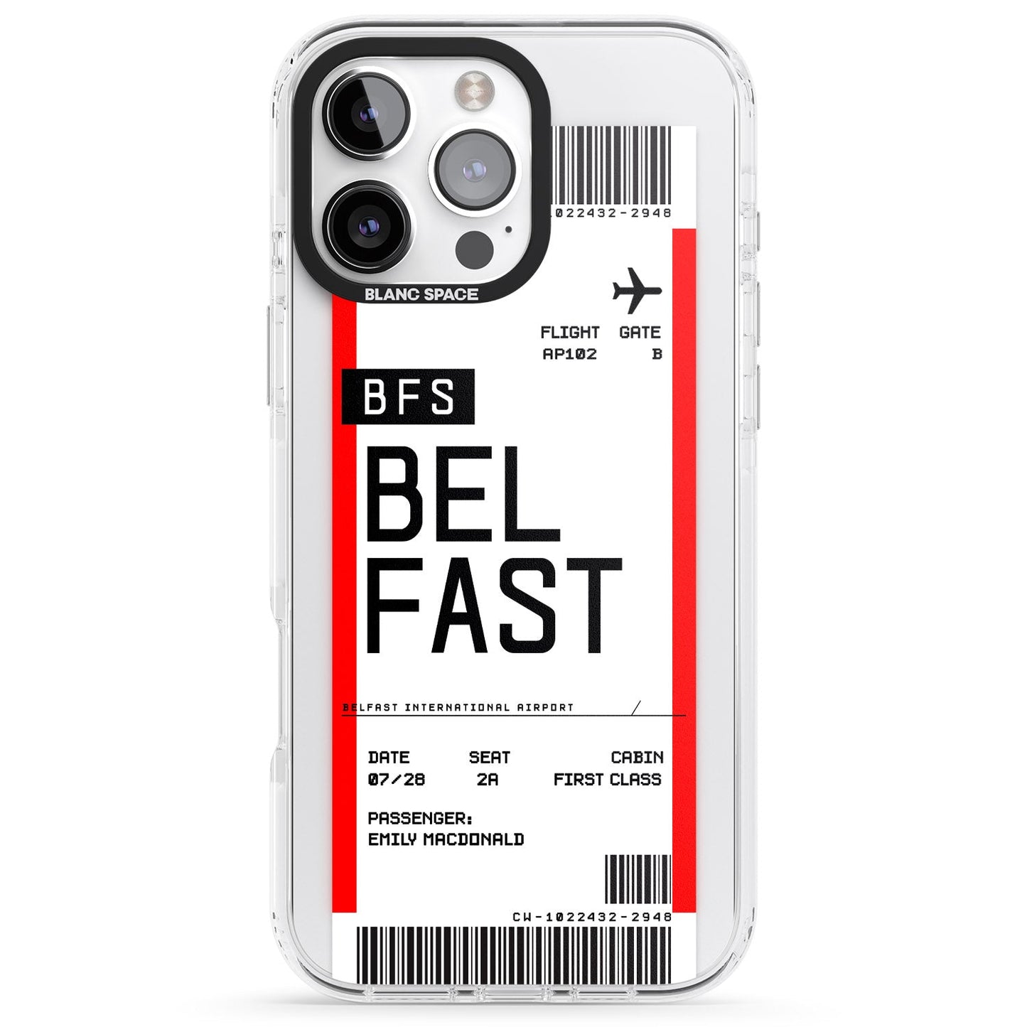 Personalised Belfast Boarding Pass