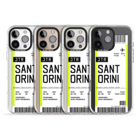 Personalisierte Bordkarte für Santorini