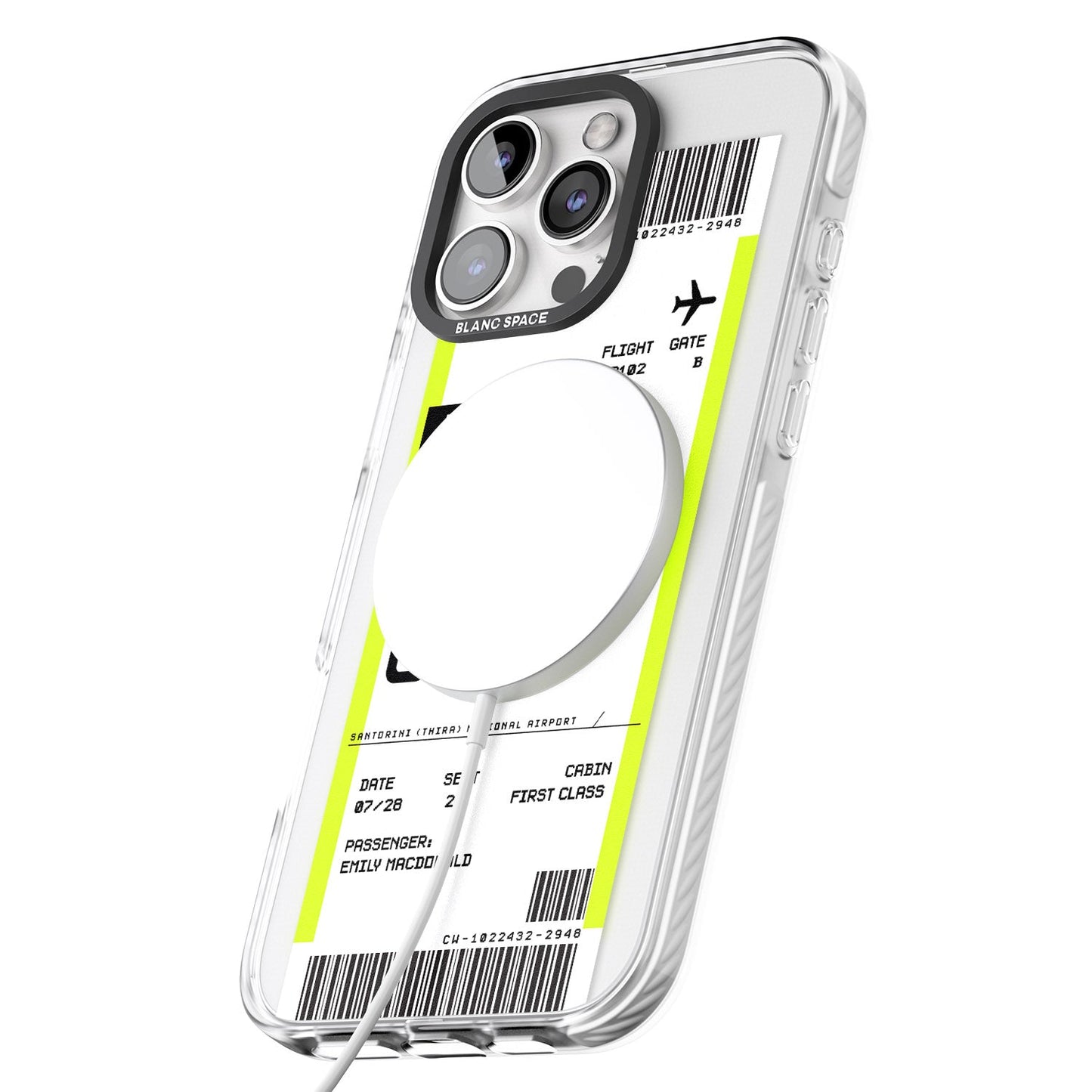 Personalisierte Bordkarte für Santorini