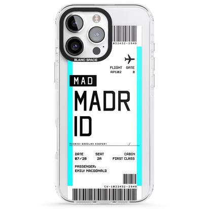 Personalised Madrid Boarding Pass