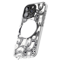 Cartoon Cat Collage Black & White