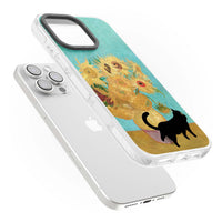 Cat with Van Gogh's Sunflowers