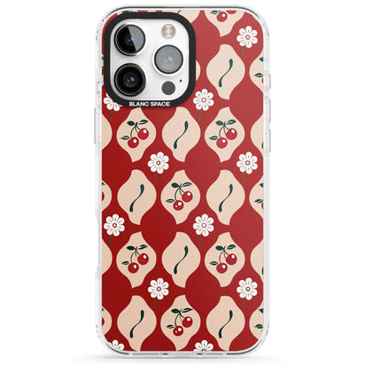 Vintage Cherry Diamond Pattern