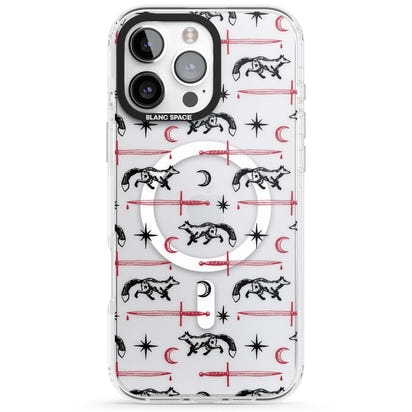 Motif renard et lame