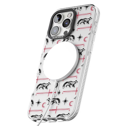 Motif renard et lame