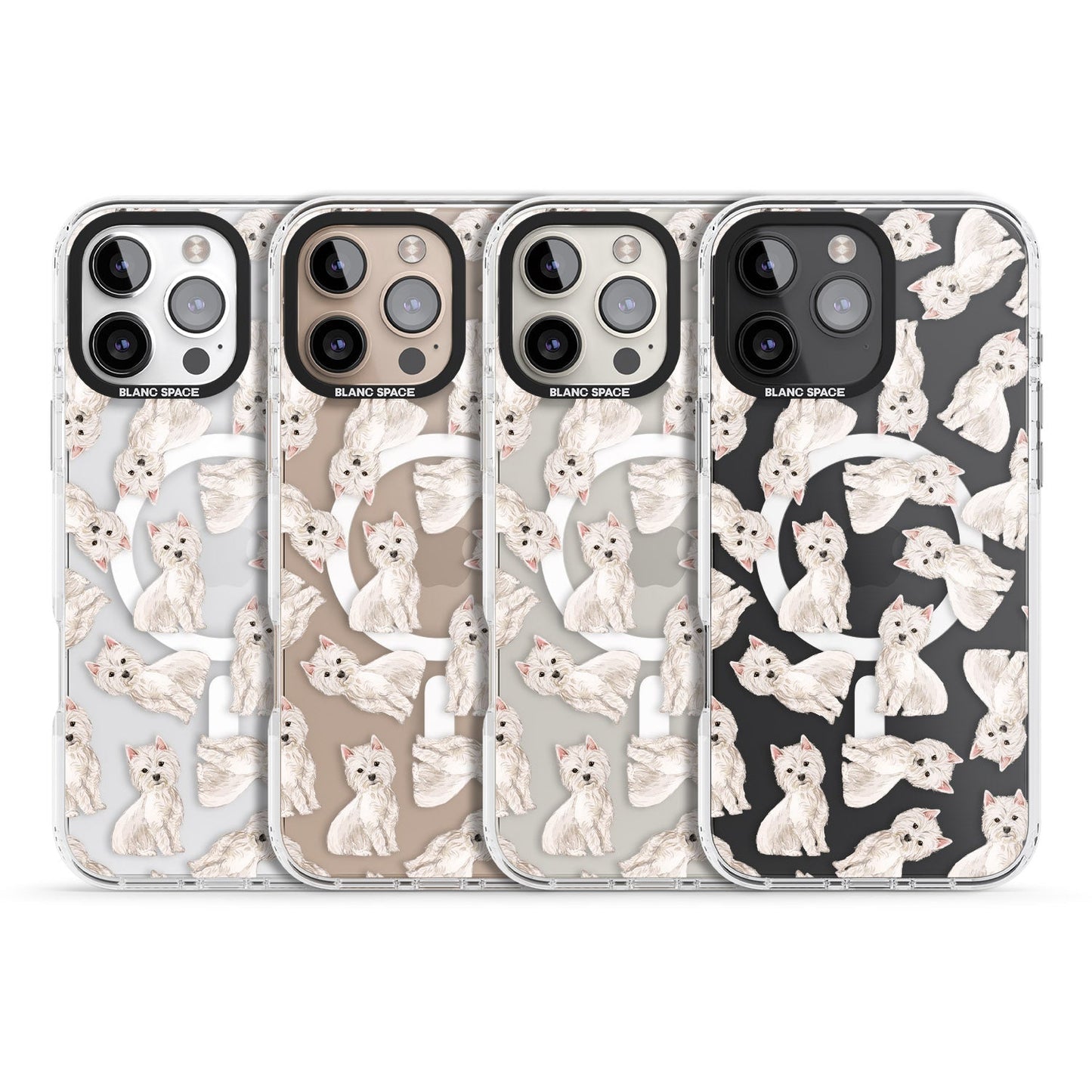 Motif de chien Westie