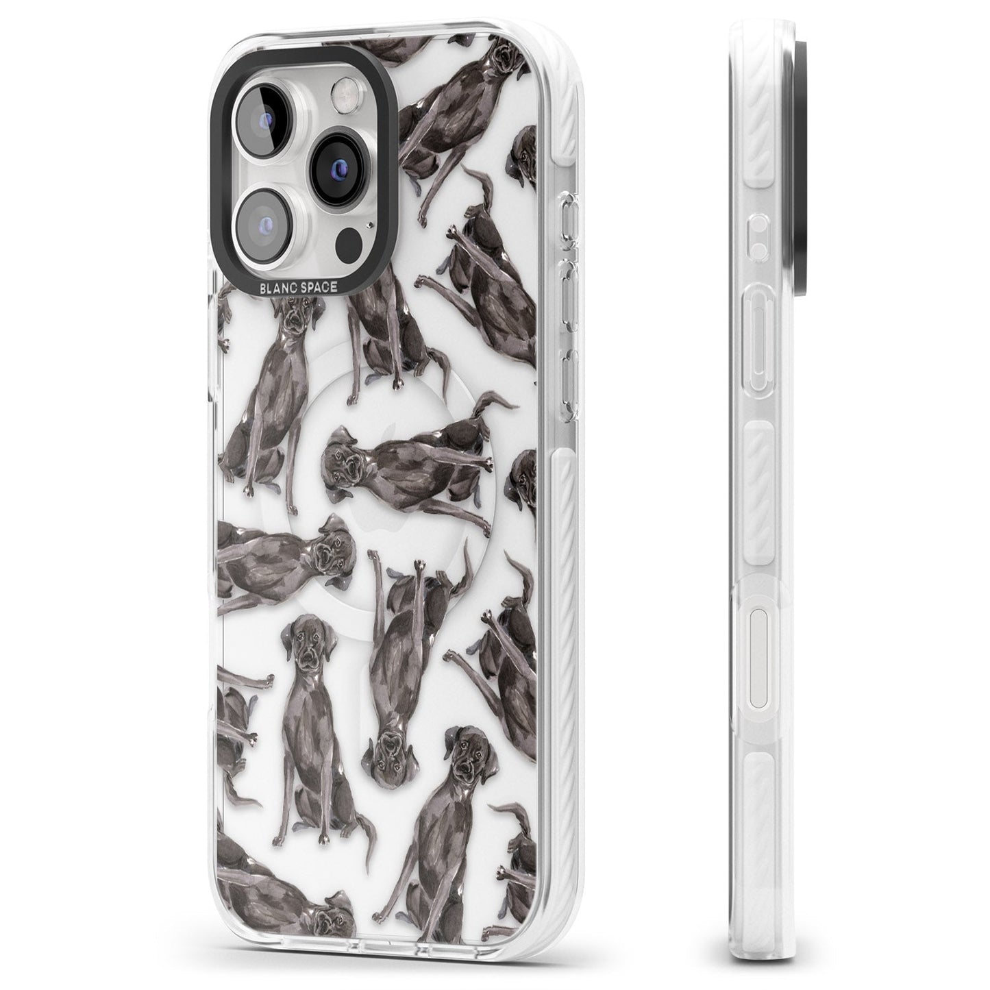 Black Labrador Watercolor Pattern