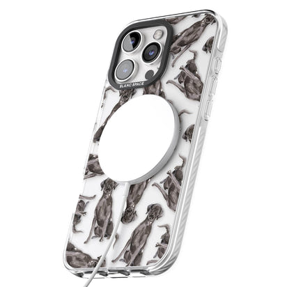 Black Labrador Watercolor Pattern