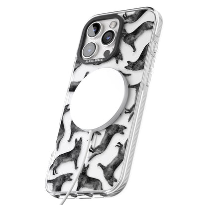 German Shepherd Pattern Black