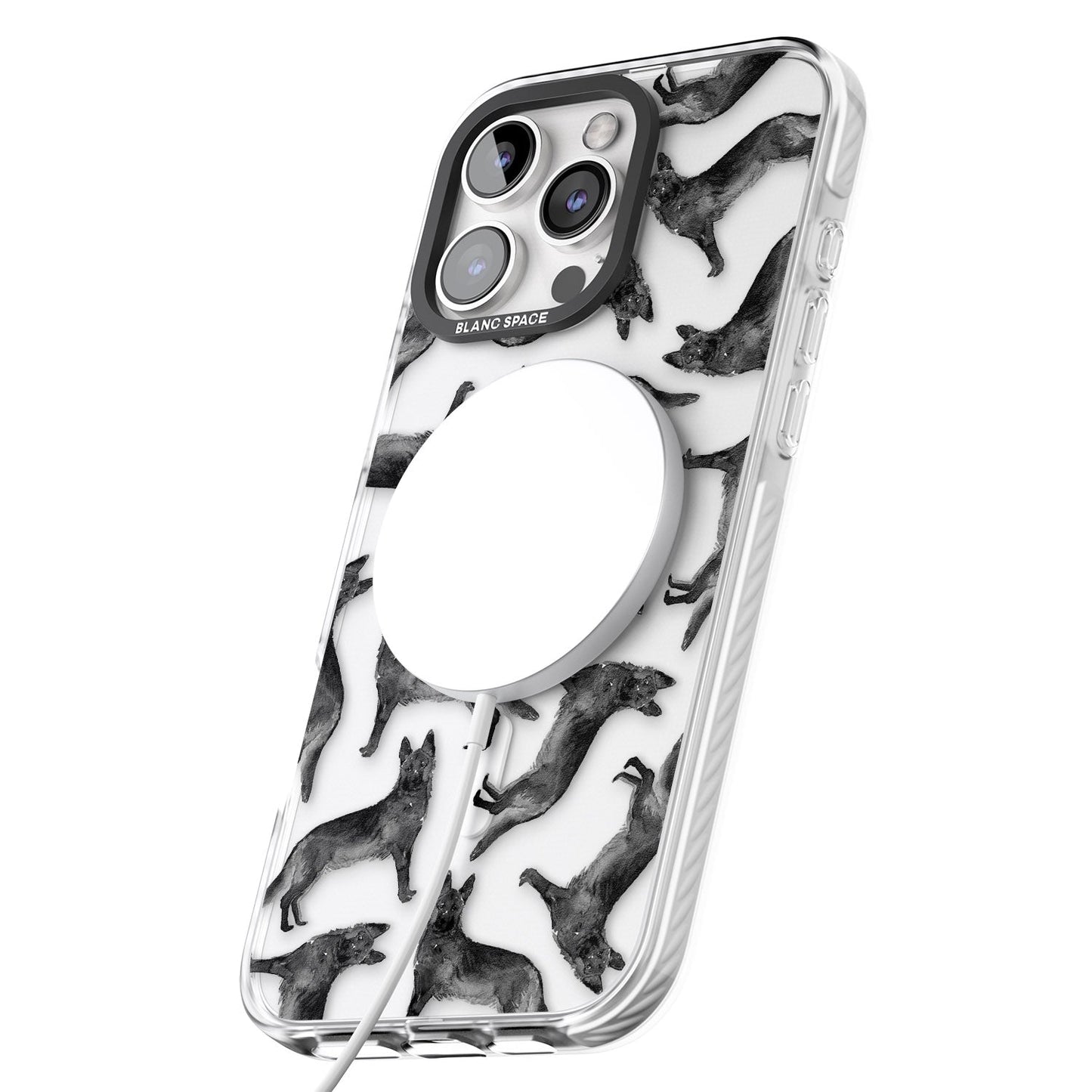 German Shepherd Pattern Black