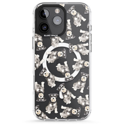 Aquarellzeichnung eines Zwergschnauzers