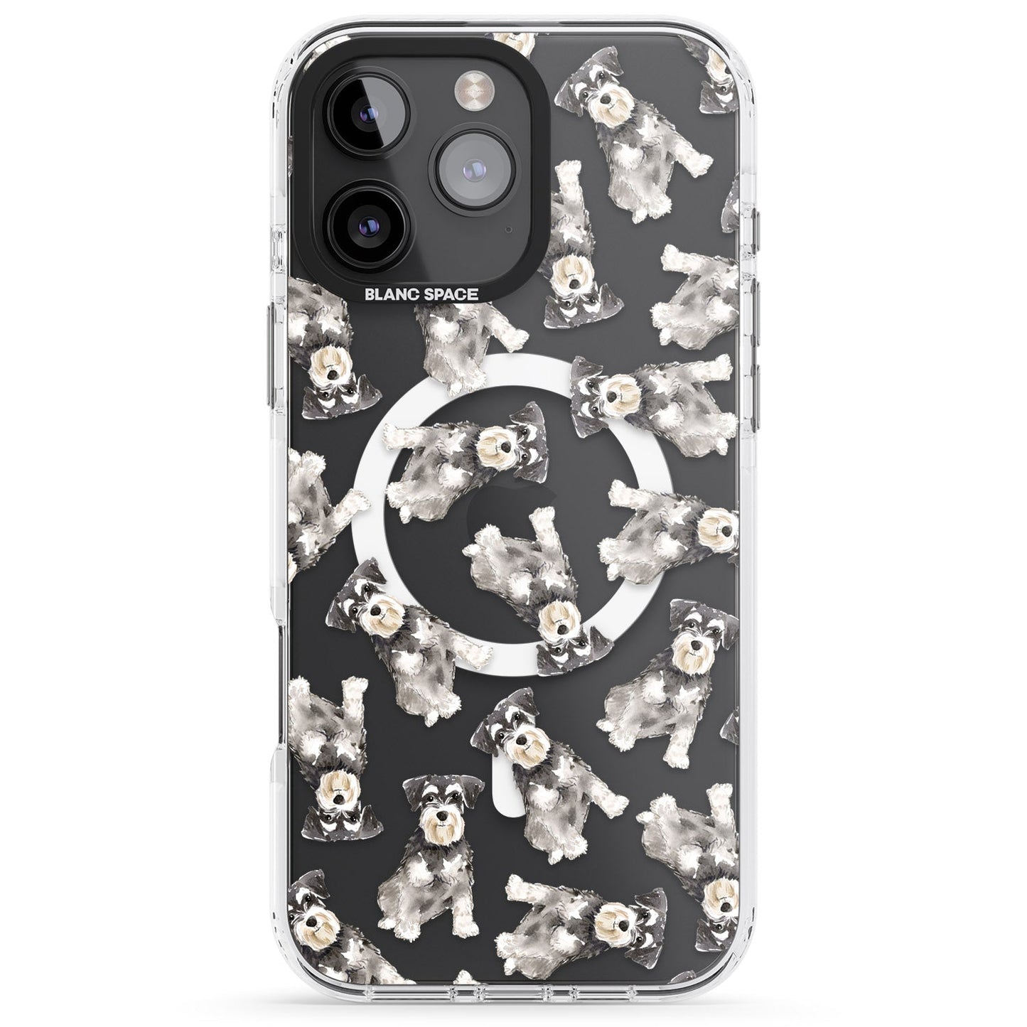 Aquarellzeichnung eines Zwergschnauzers