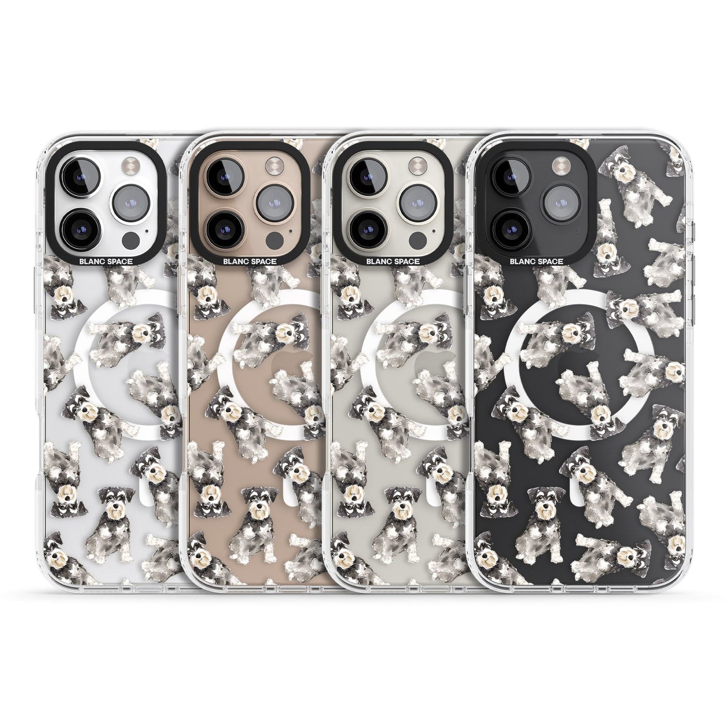 Aquarellzeichnung eines Zwergschnauzers