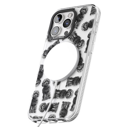 Black Cockapoo Watercolor