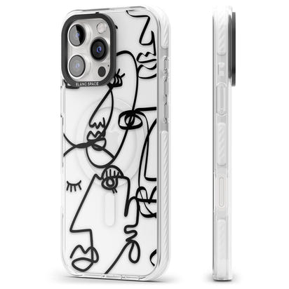 Abstract Line Art Black Clear