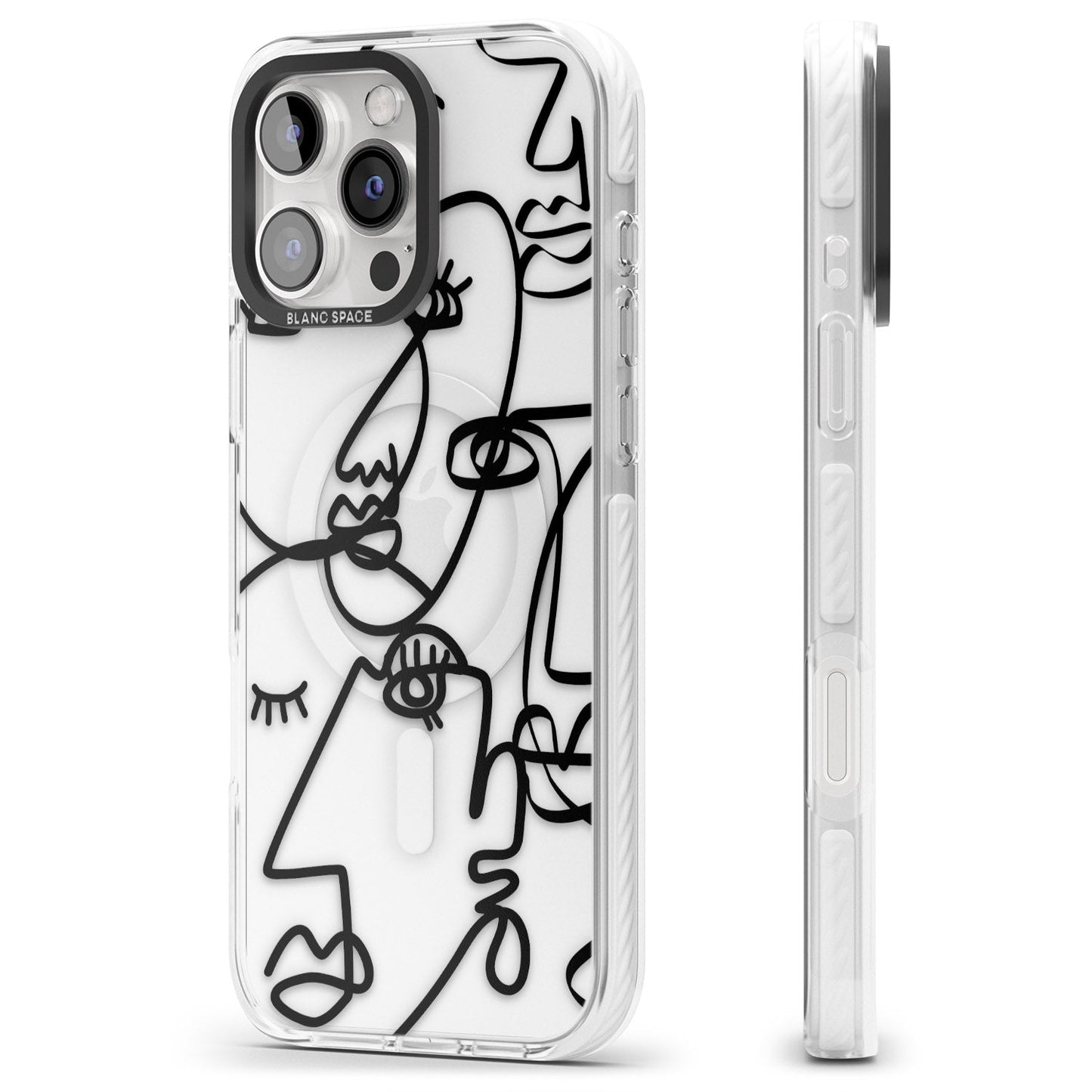 Abstract Line Art Black Clear