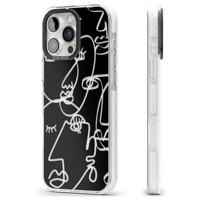 Abstract Line Art Clear Black
