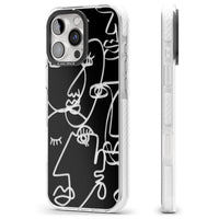Abstract Line Art Clear Black