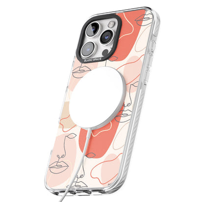 Abstract Face Line Art