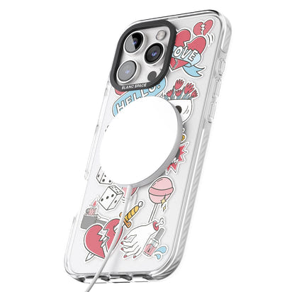 Autocollants Crâne et Fleurs