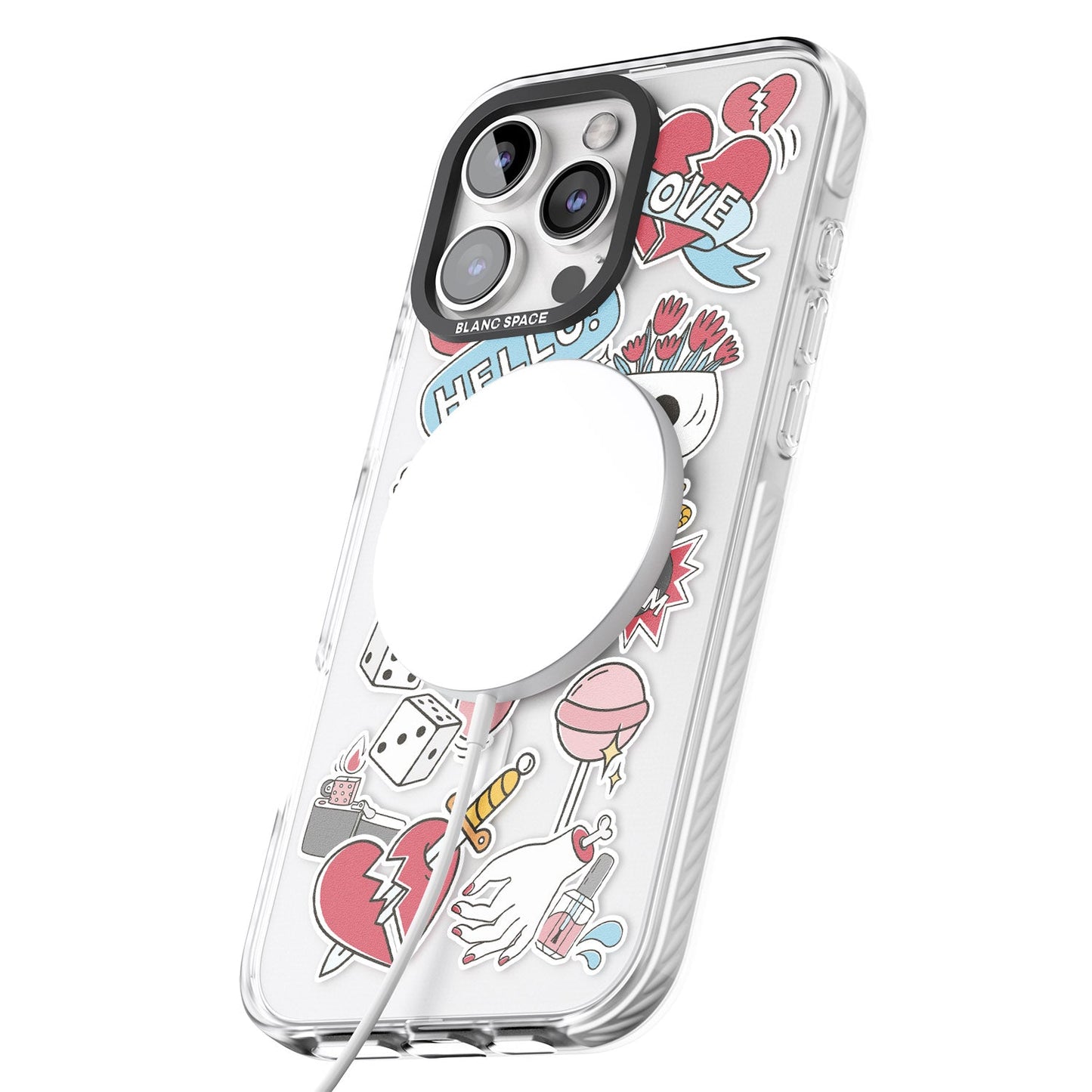 Autocollants Crâne et Fleurs