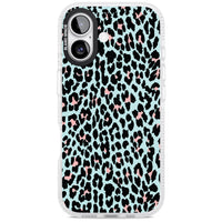 Leopardenmuster in Pastellblau und Rosa