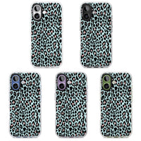 Leopardenmuster in Pastellblau und Rosa