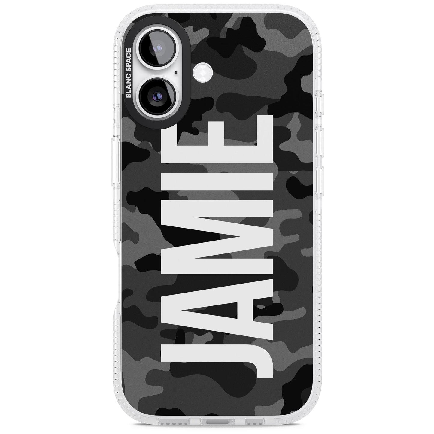 Personalised Black Camo Name Vertical