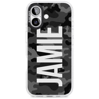 Personalised Black Camo Name Vertical