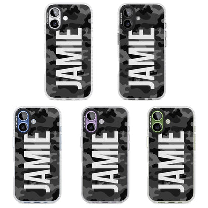 Personalised Black Camo Name Vertical