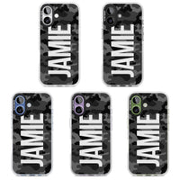Personalised Black Camo Name Vertical