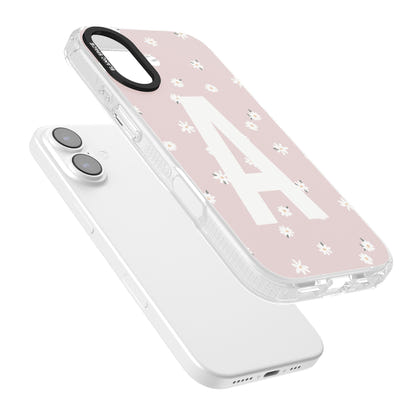 Personalised Pink Daisy Initial