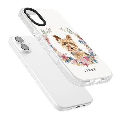 Personalised Yorkshire Terrier Floral Portrait