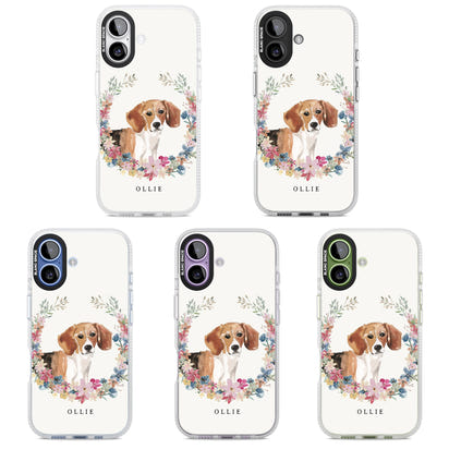 Personalised Beagle Floral Portrait