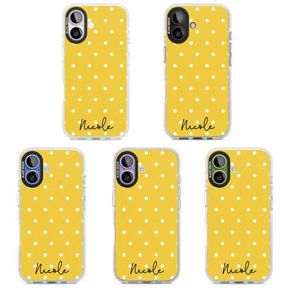 Personalised Yellow Polka Dot