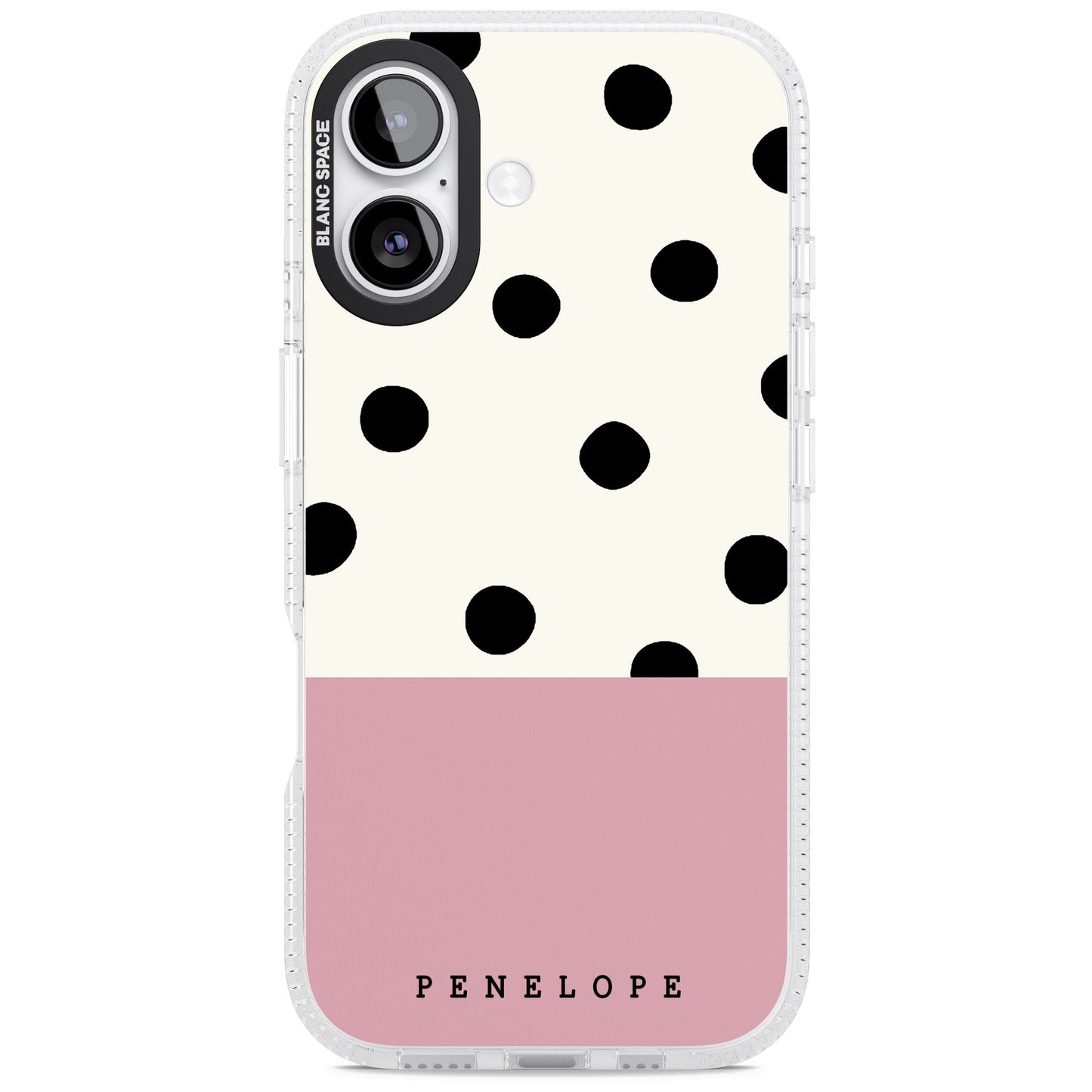 Personalised Pink Border Polka Dot
