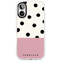 Personalised Pink Border Polka Dot