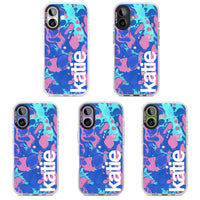 Personalisiertes marineblau-türkisfarbenes Marmor-Design