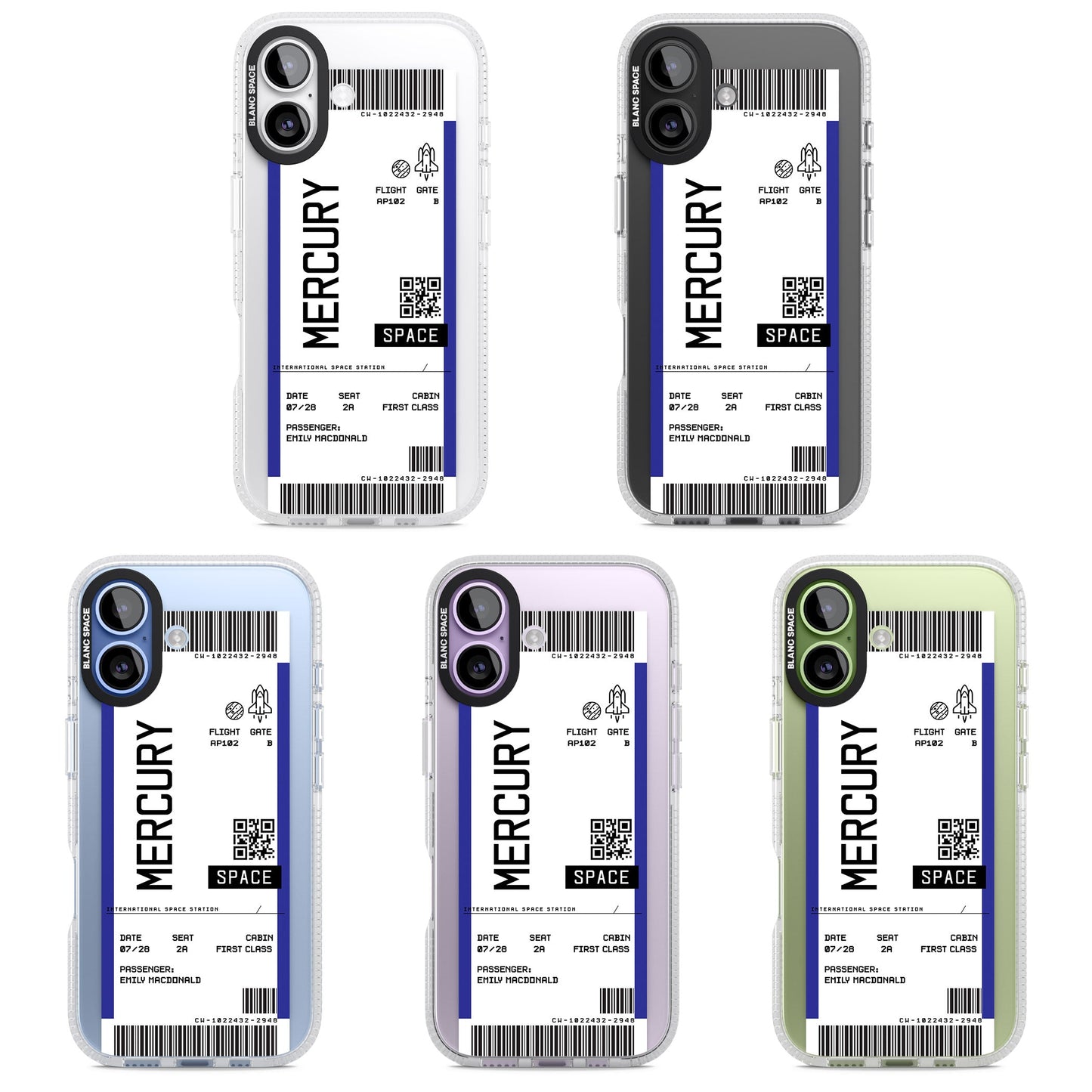 Personalised Mercury Travel Ticket