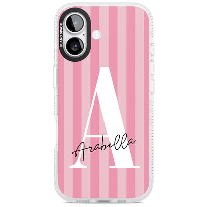 Personalised Pink Stripes Initial