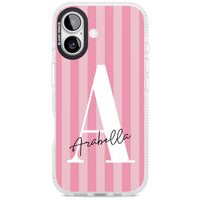 Personalised Pink Stripes Initial